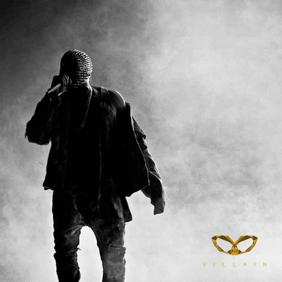 Cover with a Villain logo on a dark background with a singer photo in the back